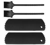 Generic Juego de Pelador de Ajos con Rodillo de Silicona y Cepillos para Pelar Fácilmente los Dientes de Ajo en la Cocina, 2 Unidades, Color Negro, 5,1"