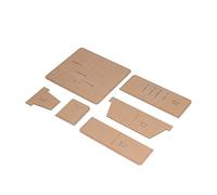 Generic Juego de Plantillas Acrílicas para Billetera Larga, Distancia de Corte Precisa, Fabricación de Billeteras, para Entusiastas de las Manualidades, 6 Piezas, Acrílico Transparente