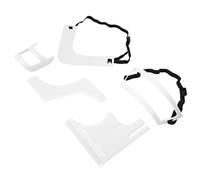 Generic Juego de Plantillas para Peinar la Barba, 5 Piezas para Arreglar y Recortar, Herramientas Moldeadoras de Barba de Plástico Duradero para Hombres, Blanco