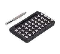 Generic Juego de Punzones de Sello de Número de Alfabeto de Acero de Aleación, Kit de Estampado de Metal de Impresión Fuerte para Manualidades de Cuero, 37 Piezas