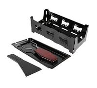 Generic Juego de Raclette de Queso Bandeja Giratoria Antiadherente para Asar Herramienta para Comidas Deliciosas en Cualquier Lugar Acero Al Carbono Negro 7.28 * 3.62 Pulgadas para Fiesta en la