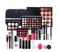 Generic Juego de Regalos de Maquillaje Kit de Maquillaje Cosmetics, Todo en un Juego de Maquillaje de Cara Completa de 24 Piezas con 40 Sombras de Ojos 15 Glosas de Labios 4 Pinceles (Vistoso)