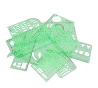 Generic Juego de Reglas de 12 Piezas para Diseños de Patrones y Costura Precisos, Reglas de Plástico Ligeras y Duraderas para Manualidades Dibujos