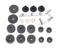 Generic Juego de Repuesto de Platillos con Almohadillas de Fieltro Antideslizantes y Llaves para Batería Performance 23 Piezas Incluye 2,5 Cm 4 Cm 5 (GRAY)