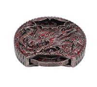 Generic Juego de rol DND de Dados Giratorios de Metal 7 en 1 para Entusiastas de la Fantasía Aleación de Zinc 2,4 X 2, X 0,5 Pulgadas (Sangre roja)