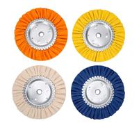 Generic Juego de Ruedas de Pulido de 8 Pulgadas para Amoladora Angular Almohadillas de Pulido de Algodón Profesionales para Acabado de Metal Adecuado para Aluminio Latón Cobre 4 Piezas