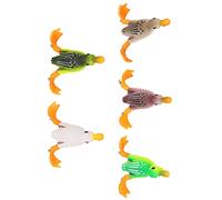 Generic Juego de Señuelos de Pato Topwater, 5 uds., Cebo de Pesca Ligero para Pesca de Lubina con Goma Duradera y Acero Inoxidable, Tamaño de 3,5 Pulgadas