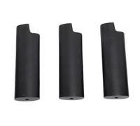 Generic Juego de Soporte para Encendedor de 3 Uds, Funda Protectora de Fácil Acceso para Barra de Fiesta de Viaje, Aleación de Zinc (Black)