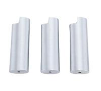Generic Juego de Soporte para Encendedor de 3 Uds, Funda Protectora de Fácil Acceso para Barra de Fiesta de Viaje, Aleación de Zinc (Silver)