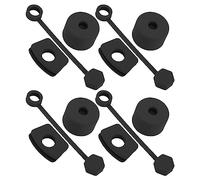 Generic Juego de Tapones de Silicona a Prueba de Derrames de 4 Piezas, Diseño Compacto para Accesorios de Vasos y Prevención de Fugas de Bebidas (BLACK)