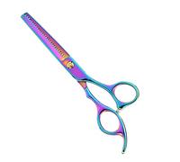 Generic Juego de Tijeras de Cuidado para Mascotas de Acero Inoxidable de Primera Calidad con Corte de Pelo, Tijeras de Adelgazamiento y Cizalla Curva para el Cuidado del Pelo de Perros (