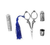 Generic Juego de Tijeras Vintage de Acero Inoxidable, Herramienta de Corte de Primera Calidad para Manualidades de Costura DIY, Ideal para Tela y Papel, 2 Unidades