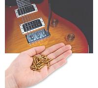 Generic Juego de Tornillos para Pastilla Humbucker de Guitarra, 40 Uds., Tornillos de Montaje Estables de Doble Bobina, Color Plateado, Negro y Dorado, para Guitarras Eléctricas (GOLD)