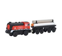 Generic Juego de Tren Eléctrico para Niños, Bonito Tren Eléctrico de Madera con Diseño de Pista Personalizable, Funciona con Pilas para Diversión sin Fin, ABS Duradero y Tilo