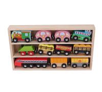 Generic Juego de Trenes de Madera, Juguetes de Trenes Pequeños de Colores Brillantes para Juegos Imaginativos para Niños Mayores de 2 Años, Madera Maciza, 11 Uds.