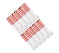 Generic Juego de Tubos Compactos de Brillo de Labios de Oro Rosa, 10 Uds. Con Tapón de Botella, Contenedor de Lápiz Labial a Prueba de Fugas para Creación de Brillo de Labios DIY
