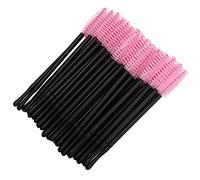 Generic Juego de Varitas Desechables para Rímel, Cepillo para Pestañas, Maquillaje, 100 Uds., Rosa, Azul, Negro, Amarillo para un Uso Conveniente (PINK)