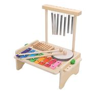 Generic Juego de Xilófono con Campanillas Multifuncionales para Niños, Instrumentos de Percusión Interactivos para Jóvenes Estudiantes Elaborados con Madera de Haya