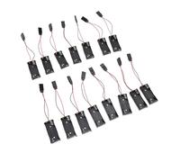 Generic Juego Duradero de 2 Soportes para Pilas AAA para Varios Proyectos con Cable Grueso, Caja de Celdas Portátil de 15 Piezas para Entusiastas del Bricolaje