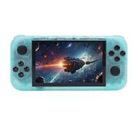 Generic Jugador de Juego Portátil, 5 Pulgadas IPS 2GB DDR4 Respuesta Rápida de 64GB Consola de Juego USB C Handheld C Consola (Verde Transparente)