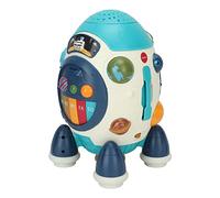 Generic Juguete Cohete de Música Educativa Temprana Portátil, 19 Teclas Musicales para Niños, Niños en Fiestas y Conciertos, Material Plástico (Blue)