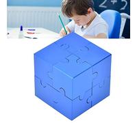 Generic Juguete de Aleación de Forma Cuadrada 3D para Entrenar Habilidades de Atención y Observación, Mejorar la Imaginación y la Capacidad Práctica, Color Azul, 40 X 40 X Mm (Blue)