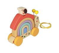 Generic Juguete de Arrastre de Caracol para Niños de 3 Años con Construcción de Madera y Bloques Apilables para Aprendizaje Temprano