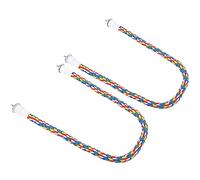 Generic Juguete de Cuerda en Espiral para Pájaros, Columpio para Masticar Hecho a Mano Vibrante, Soporte para Loros, Perchas de Cuerda de Algodón, Juego de 2 para Jugar en Jaulas (60CM)