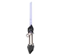 Generic - Juguete de espada luminosa, multicolor, luz LED, espada luminosa con efectos de sonido para juego de rol, juego interactivo negro dorado