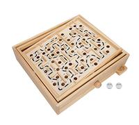 Generic Juguete de Juego de Laberinto de Bolas de Madera, Rompecabezas Educativo de Madera Maciza de para Niños y Adultos, Mejora la Coordinación, el Desarrollo del C