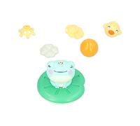 Generic Juguete Eléctrico con Rociador de Agua para Niños Pequeños, Divertida Experiencia de Ducha en la Bañera con Diseño de Rana Colorida, Hecho de Plástico Seguro sin BPA, Juego de 6 Piezas