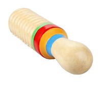 Generic Juguete Guiro de Madera para Niños, Instrumento de Percusión Colorido con Sonda de Cuervo para Educación Temprana, Madera Maciza para Niños