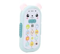 Generic Juguete Telefónico de Simulación, Marcación Analógica, Mordedor de Silicona Suave, Volumen de Sonido Ajustable para Bebés Mayores de 6 Meses ((azul claro))