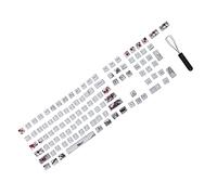 Generic Keycaps PBT Juego de Sublimación de 5 Caras, Adecuado para Cherry MX6.0/GANSS, Teclas de Sublimación de Tinte para un Tacto Excelente, Material Resistente a la Corrosión (Inglés-Coreano)