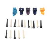 Generic Kit de Accesorios para Guitarra Cuerdas de Metal de Primera Calidad Enrollador de Pines Paquete de Púas de Capo para Guitarristas Populares 6 Colores 6 Cobre Latón 16 Clavijas 9 Púas 5 para