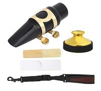 Generic Kit de Accesorios Premium para Saxofón Alto que Incluye Lengüetas, Silenciador, Boquilla, Tapa, Correa para el Cuello para Músicos de Banda