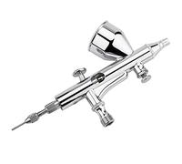 Generic Kit de Aerógrafo de Doble Acción, Pistola Pulverizadora Fina de Color de Control para Pintura de Modelo de Pastel, Aerógrafo de Alimentación por Gravedad para Diseño de Uñas