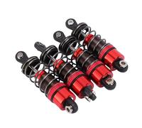 Generic Kit de Amortiguación de Automóvil RC, Absorbente de Choque de Automóvil RC de Alta Resistencia para 1/10 Crawler (rojo)