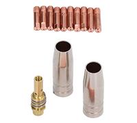 Generic Kit de Boquillas para Pistola de Soldar 15AK MIG, Boquillas de Gas de Latón de y Puntas de Contacto para Operaciones de Soldadura Eficientes