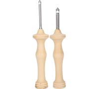Generic Kit de Bordado con Aguja Perforadora, 2 uds., Herramientas Ergonómicas para Tejer con de Madera para Manualidades y Relajación, Duraderas y Ligeras