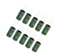Generic Kit de Componentes Electrónicos de Uso General del Condensador Electrolítico Radial para Aficionados Color Verde Surtido 16-450V 100uf-10000uf (450v 100uf 10 piezas en una bolsa)