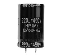 Generic Kit de Condensador Electrolítico Radial de Rendimiento Estable 450 V 220 UF para Diversas Aplicaciones Electrónicas 10 Piezas