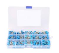 Generic Kit de Condensadores Cerámicos de Alto Voltaje 450 Piezas 15 Valores Capacitancia Estable de 3 KV para Profesionales Electrónicos Cerámica Azul