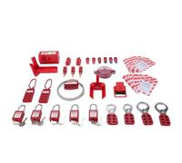 Generic Kit de Etiqueta de Bloqueo de Loto Electrical Loto, Sujeción en el Bloqueo del Interruptor de Circuito, los Hábr Lasps de del Grupo, de Enchufe, Etiquetas de, Candado, Válvula de Bola, Caja
