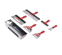 Generic Kit de Herramientas de Acabado de Paneles de Yeso, Juego de Raspador de Pintura de Acero Inoxidable para Proyectos de Renovación del Hogar, Kit de Herramientas Manuales para Paneles de Yeso
