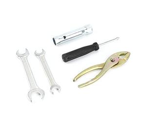 Generic Kit de Herramientas de Reparación de Motocicletas, Juego Completo Universal y Duradero para Todas las Motos, Llave de Fijación, Destornillador, Alicate, Enchufe para Bujía, Resistente Al
