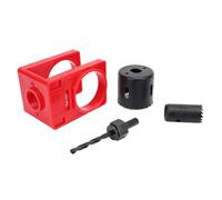 Generic Kit de Instalación de Cerradura de Puerta con Materiales Confiables y Plantilla de Guía Ajustable para Puertas de Madera de 1-3/8 a 1-3/4 Pulgadas (rojo)