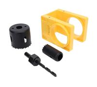 Generic Kit de Instalación de Cerradura de Puerta con Materiales Confiables y Plantilla de Guía Ajustable para Puertas de Madera de 1-3/8 a 1-3/4 Pulgadas (YELLOW)