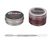 Generic Kit de Maquillaje de Efectos Especiales Gruesome SFX Scar Wound Safe Maquillaje de Halloween para Cosplay, Carnavales, 30 G de Cera para Cicatrices y Sangre Falsa