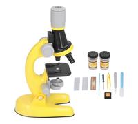 Generic Kit de Microscopio LED para Niños, Juguete Educativo con Aumento de 1200X para Exploración Científica, Material Plástico, Regalo para Niños (Yellow)